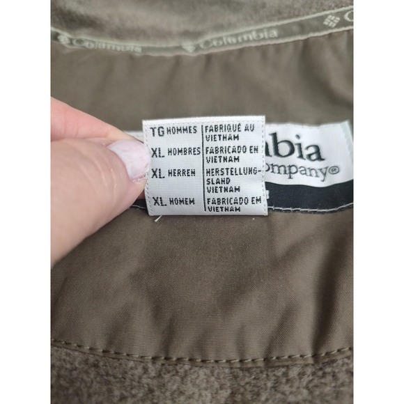 Columbia Sportswear Company Men's XL Tan Fleece Lined Zip Up Jacket Outdoor - Picture 7 of 11